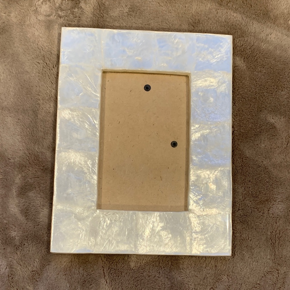 World Market 4x6 Pearlescent Mother-of-Pearl Photo Frame - White